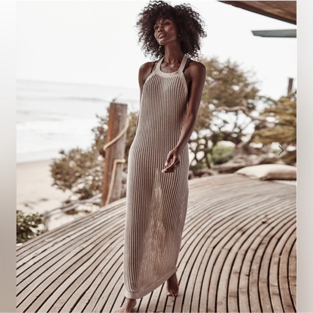 Summer Salt The Crochet Halter Dress | Small
